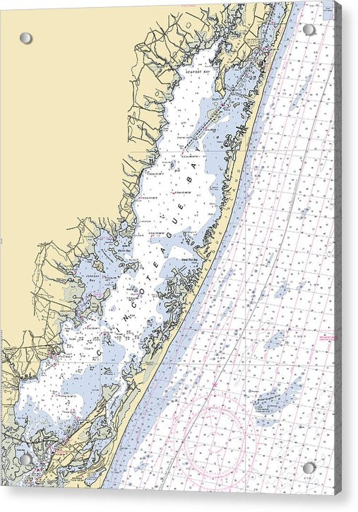 Assateague Island -maryland Nautical Chart _v2 - Acrylic Print