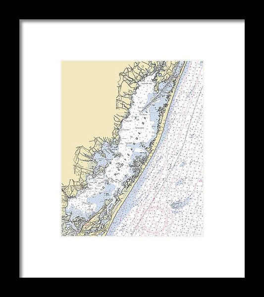 A beuatiful Framed Print of the Assateague Island -Maryland Nautical Chart _V2 by SeaKoast