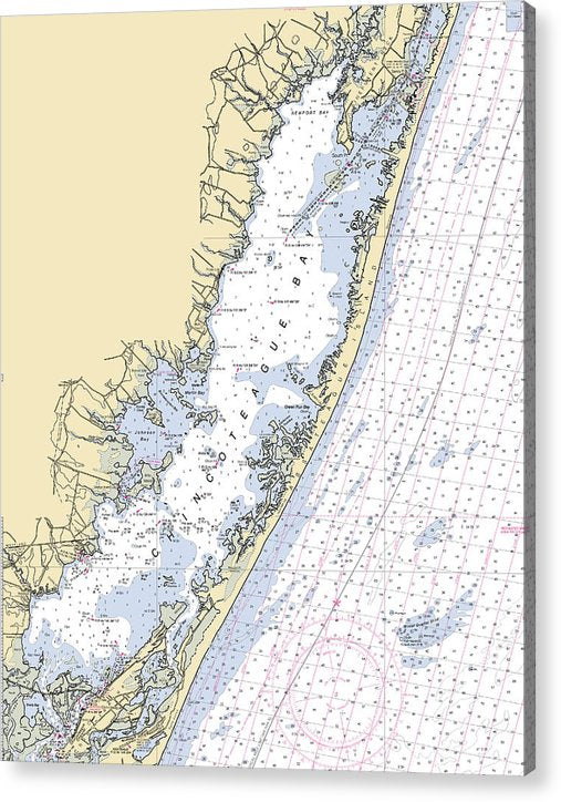 Assateague Island -Maryland Nautical Chart _V2  Acrylic Print