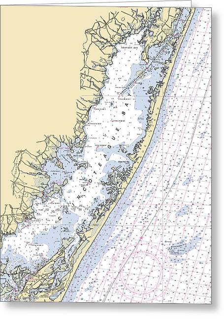 Assateague Island-virginia Nautical Chart - Greeting Card