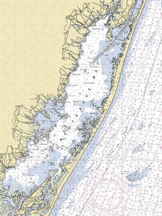 Assateague Island Virginia Nautical Chart Puzzle