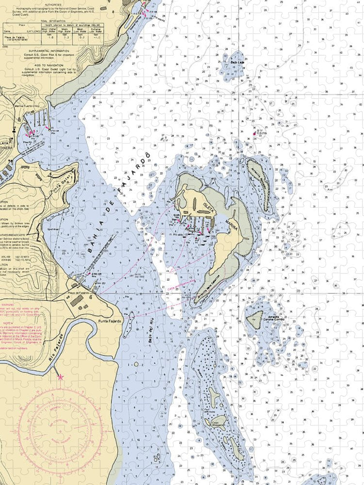 Bahia De Fajardo Puerto Rico Nautical Chart Puzzle