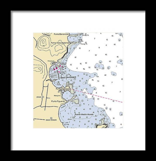 Bahia Demajagua-puerto Rico Nautical Chart - Framed Print