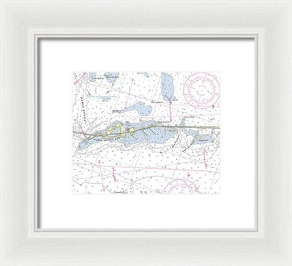 Bahia Honda Florida Nautical Chart - Framed Print