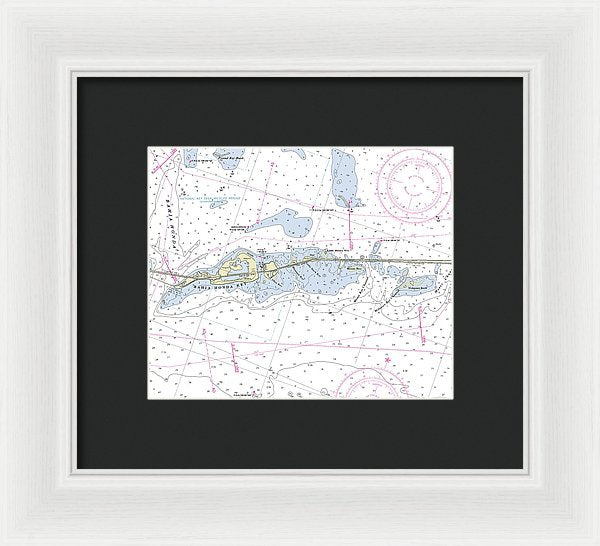 Bahia Honda Florida Nautical Chart - Framed Print