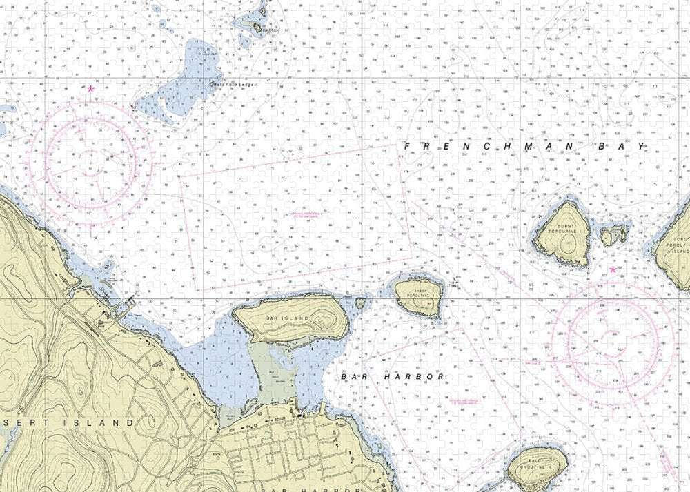 Bar Harbor Maine Nautical Chart - Puzzle