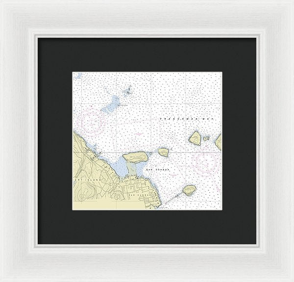Bar Harbor Maine Nautical Chart - Framed Print