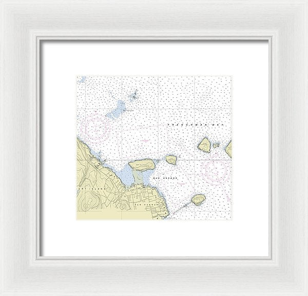 Bar Harbor Maine Nautical Chart - Framed Print