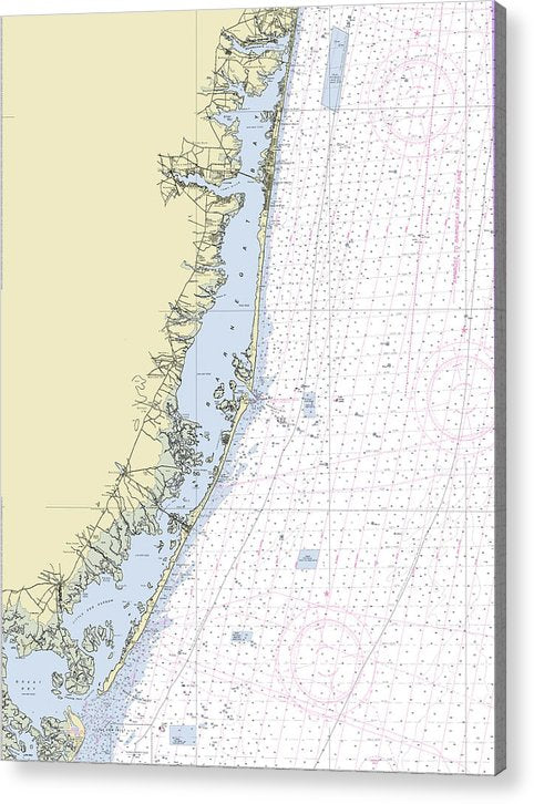 Barnegat Bay New Jersey Nautical Chart  Acrylic Print