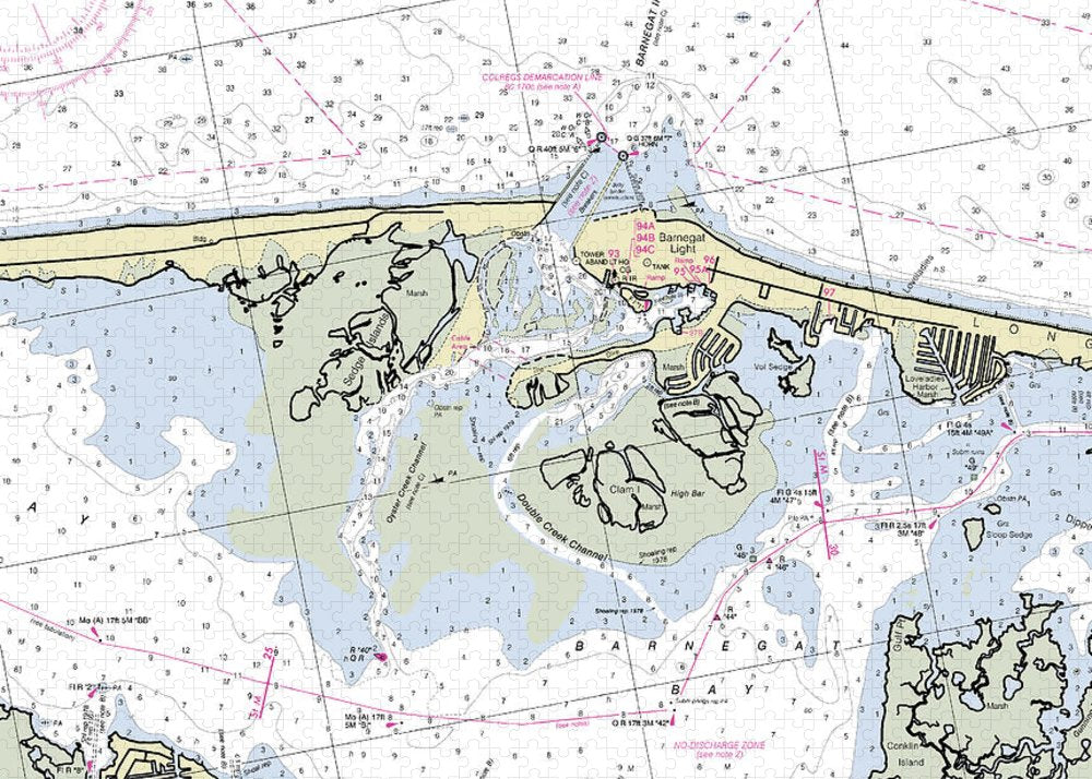 Barnegat Inlet New Jersey Nautical Chart - Puzzle