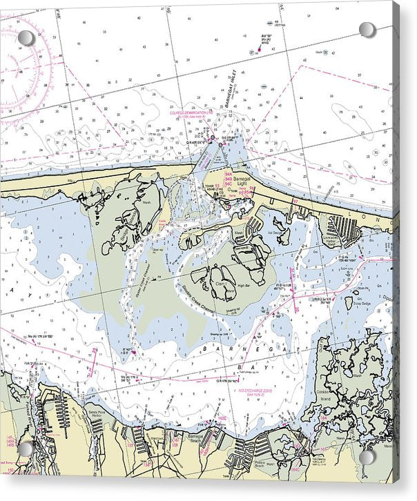 Barnegat Inlet New Jersey Nautical Chart - Acrylic Print