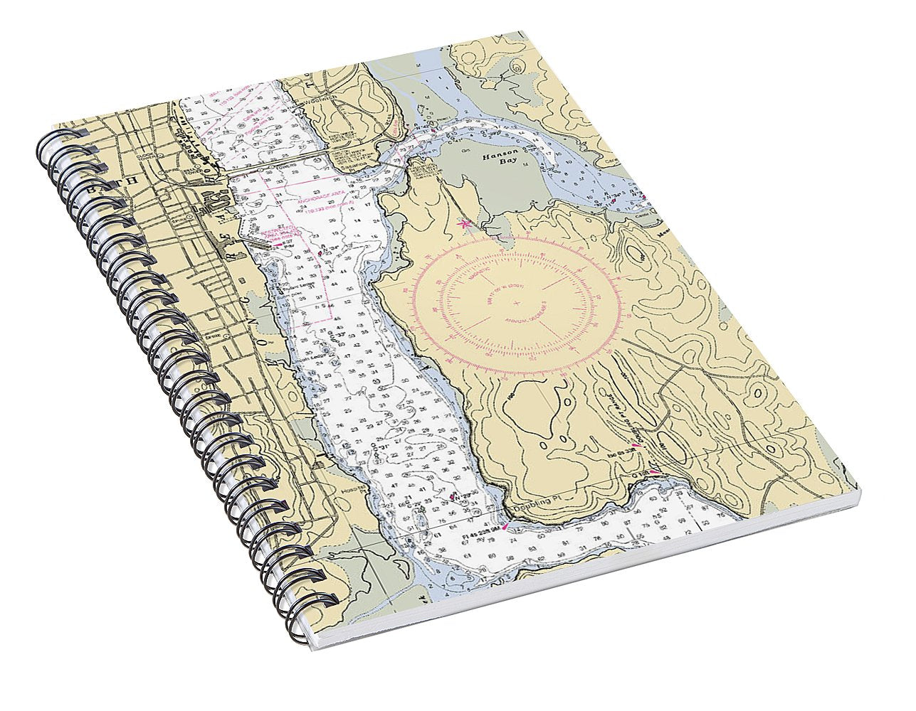 Bath-maine Nautical Chart - Spiral Notebook