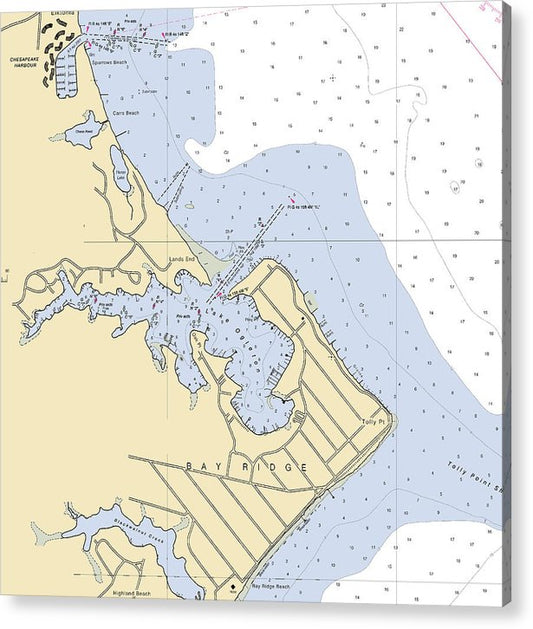 Bay Ridge -Maryland Nautical Chart _V2  Acrylic Print