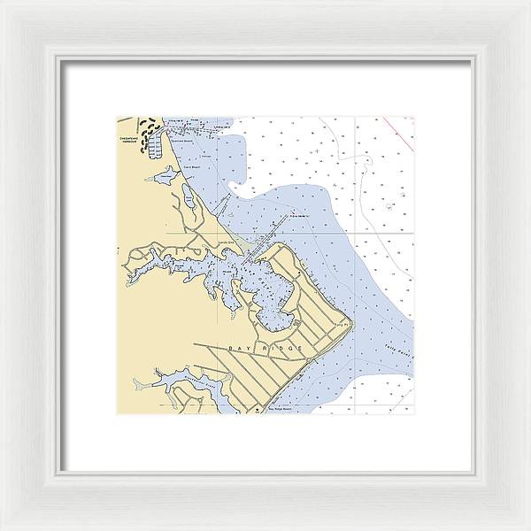 Bay Ridge -maryland Nautical Chart _v2 - Framed Print