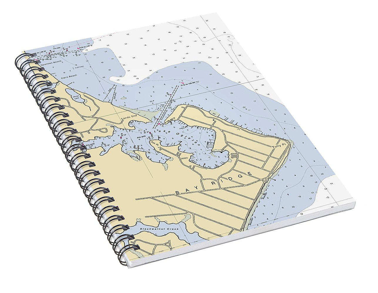 Bay Ridge -maryland Nautical Chart _v2 - Spiral Notebook