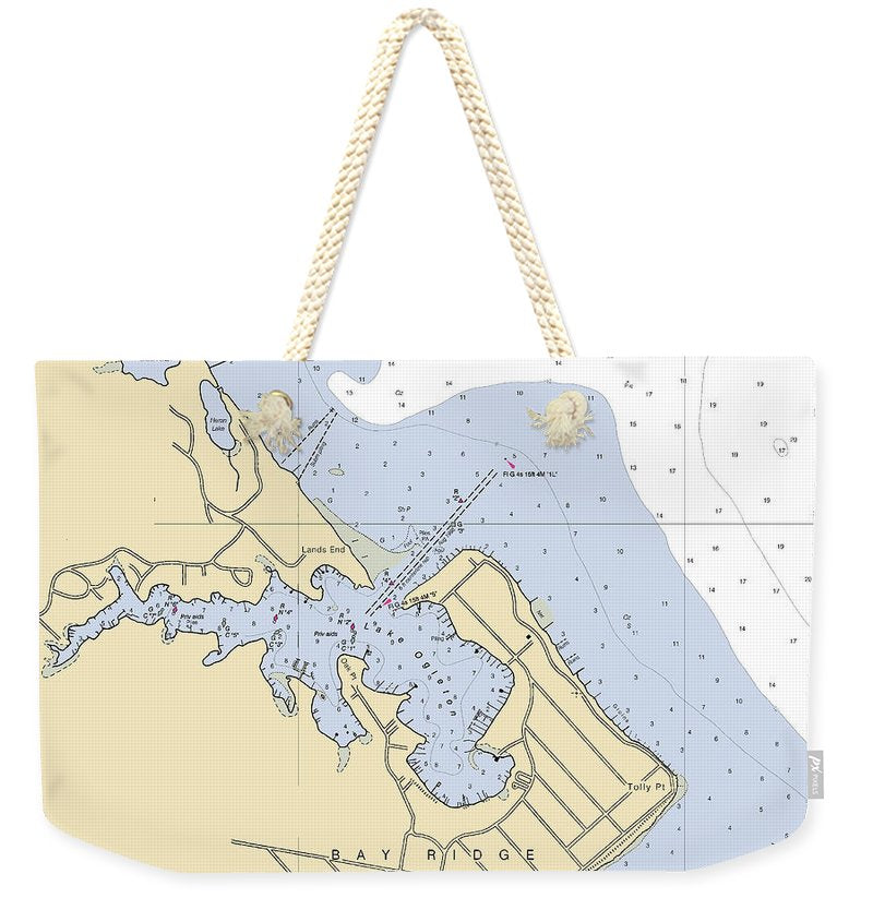 Bay Ridge -maryland Nautical Chart _v2 - Weekender Tote Bag