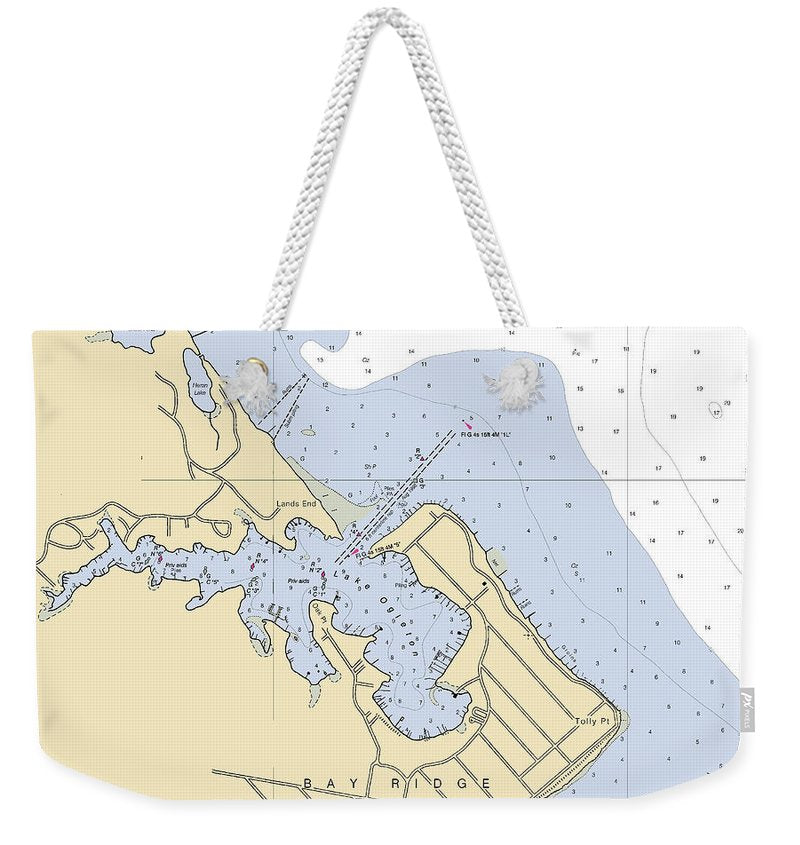 Bay Ridge -maryland Nautical Chart _v2 - Weekender Tote Bag