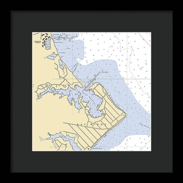 Bay Ridge -maryland Nautical Chart _v2 - Framed Print