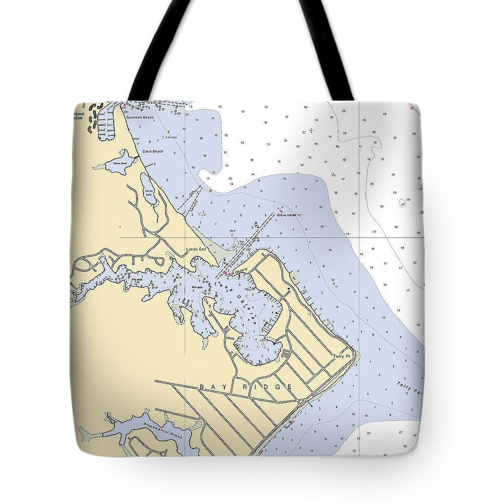 Bay Ridge -maryland Nautical Chart _v2 - Tote Bag