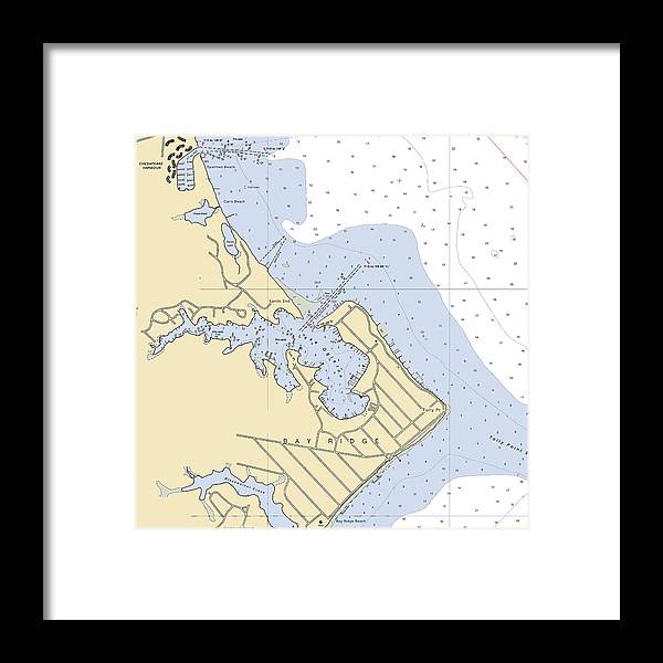 Bay Ridge -maryland Nautical Chart _v2 - Framed Print