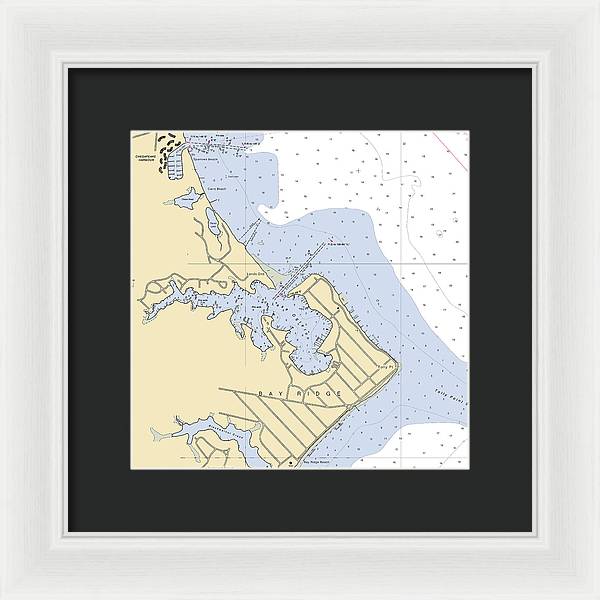 Bay Ridge -maryland Nautical Chart _v2 - Framed Print