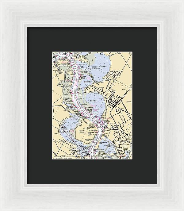 Baytown-texas Nautical Chart - Framed Print