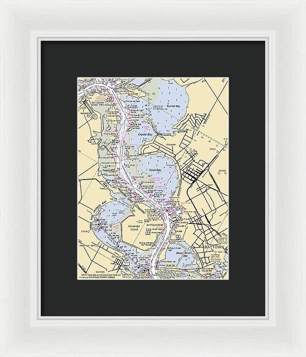 Baytown-texas Nautical Chart - Framed Print