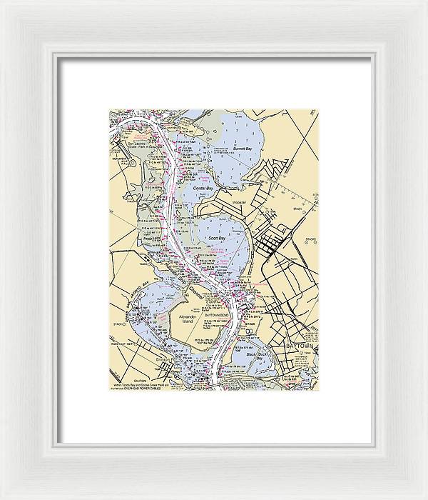 Baytown-texas Nautical Chart - Framed Print