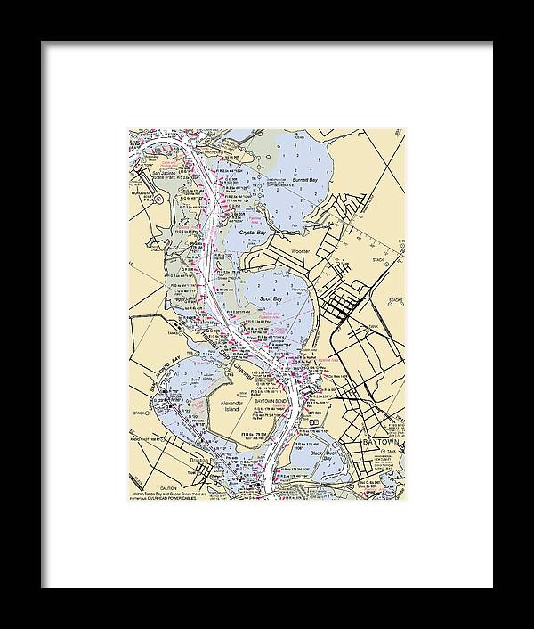 Baytown-texas Nautical Chart - Framed Print