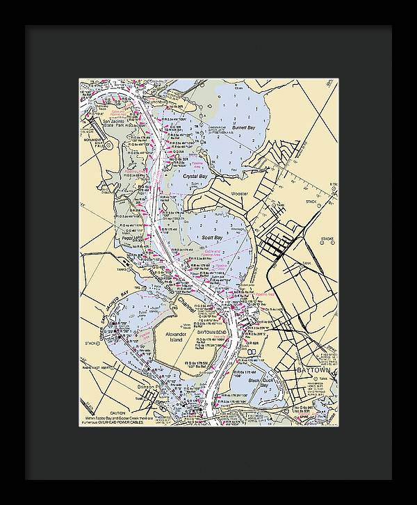 Baytown-texas Nautical Chart - Framed Print