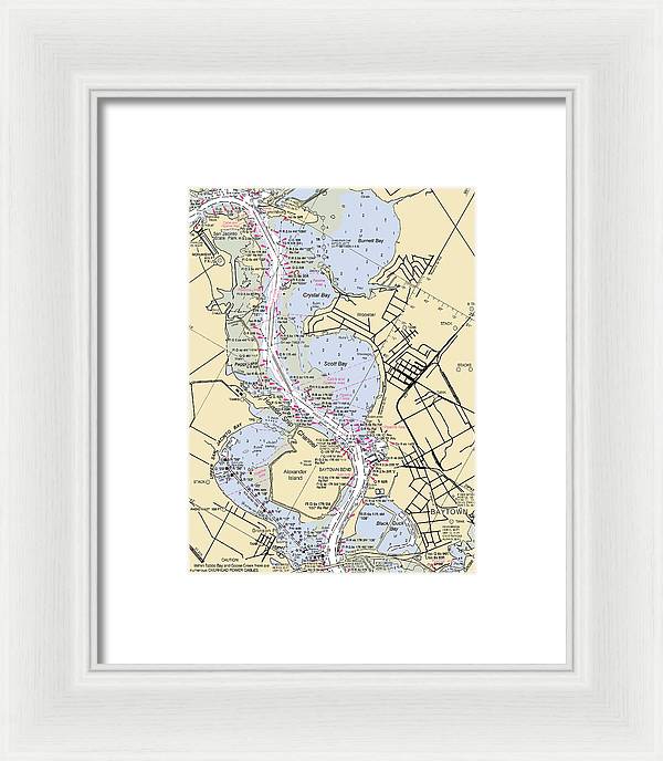 Baytown-texas Nautical Chart - Framed Print