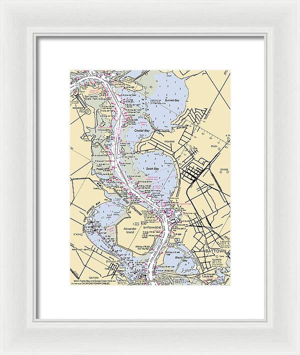 Baytown-texas Nautical Chart - Framed Print