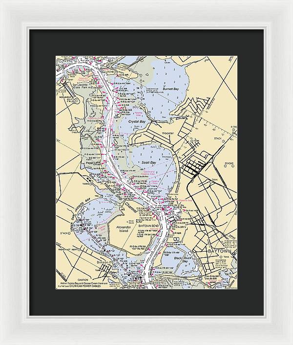 Baytown-texas Nautical Chart - Framed Print