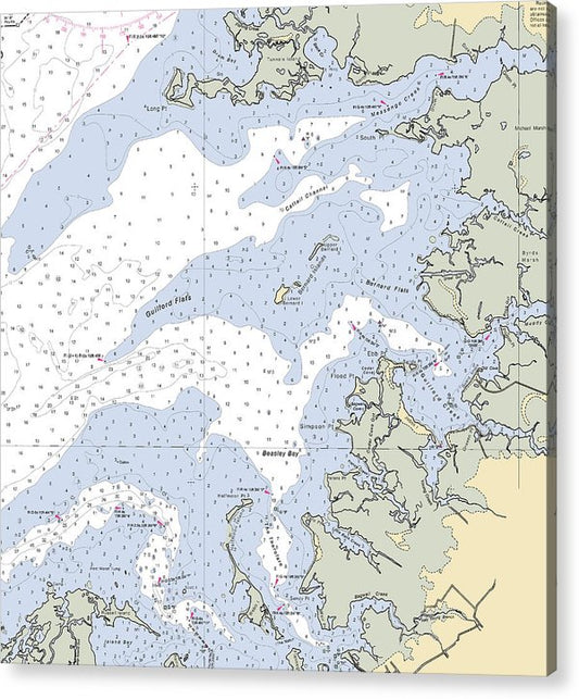 Beasley Bay-Virginia Nautical Chart  Acrylic Print