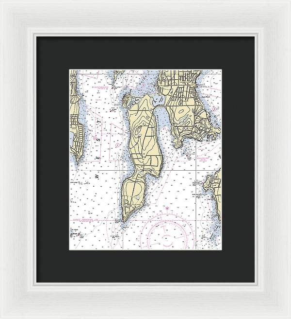 Beaver Neck-rhode Island Nautical Chart - Framed Print