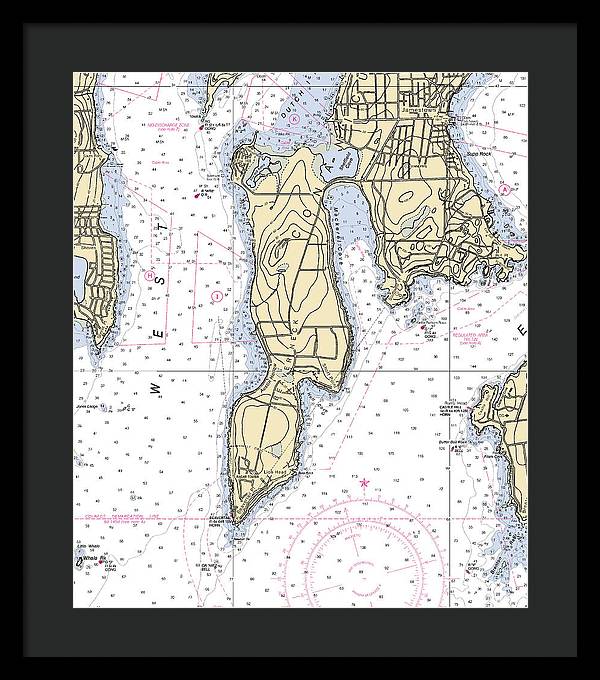 Beaver Neck-rhode Island Nautical Chart - Framed Print