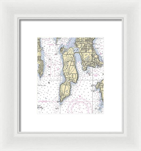 Beaver Neck-rhode Island Nautical Chart - Framed Print