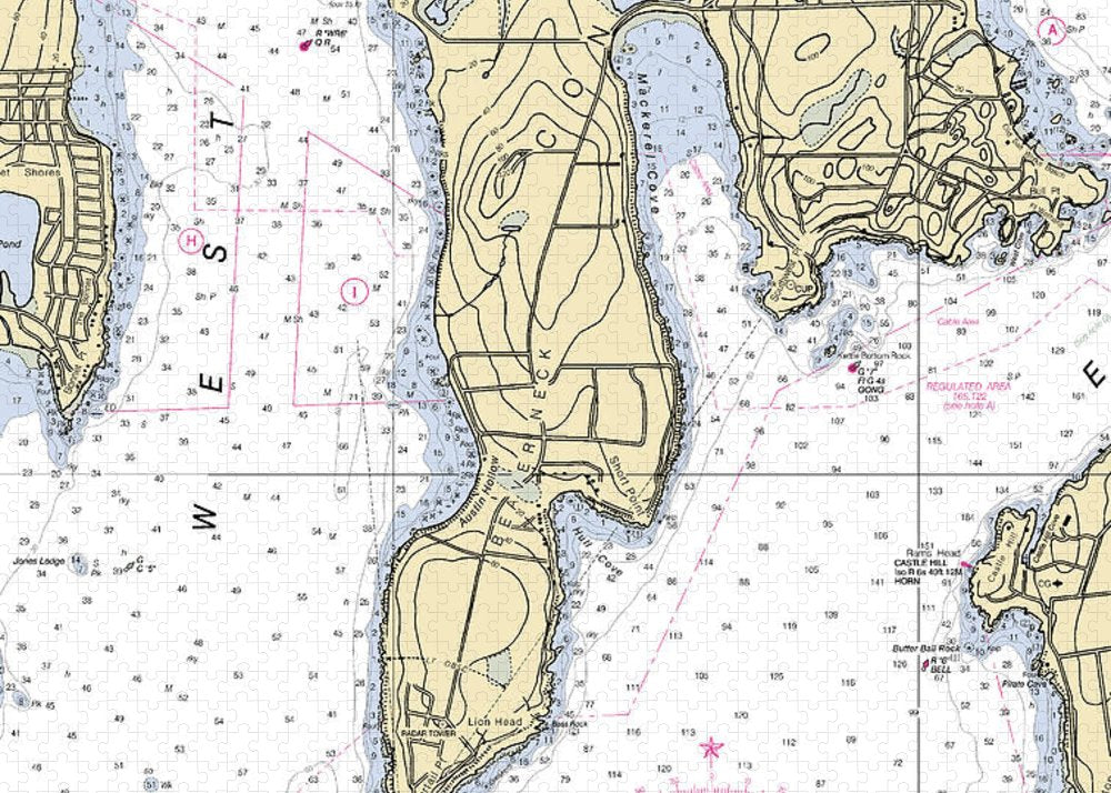 Beaver Neck-rhode Island Nautical Chart - Puzzle
