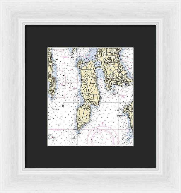 Beaver Neck-rhode Island Nautical Chart - Framed Print