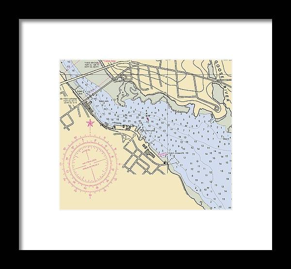 A beuatiful Framed Print of the Belfast Harbor-Maine Nautical Chart by SeaKoast