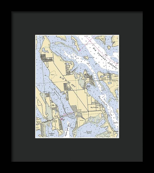 Big Pine Key-florida Nautical Chart - Framed Print