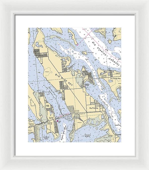 Big Pine Key-florida Nautical Chart - Framed Print