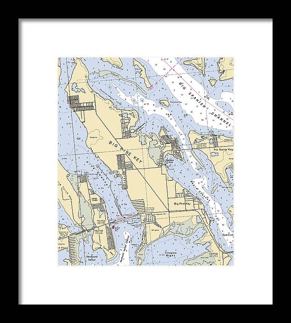 Big Pine Key-florida Nautical Chart - Framed Print