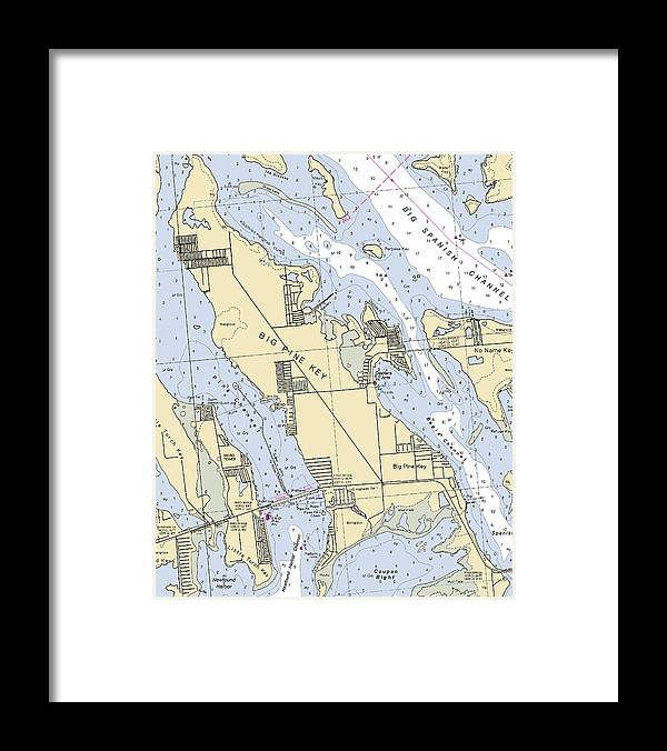 A beuatiful Framed Print of the Big Pine Key-Florida Nautical Chart by SeaKoast