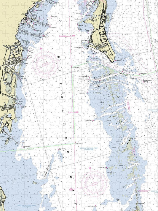 Biscayne Bay Florida Nautical Chart Puzzle