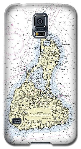 Block Island Nautical Chart - Phone Case