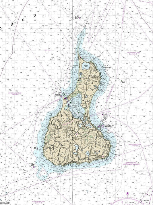 Block Island Rhode Island Nautical Chart Puzzle