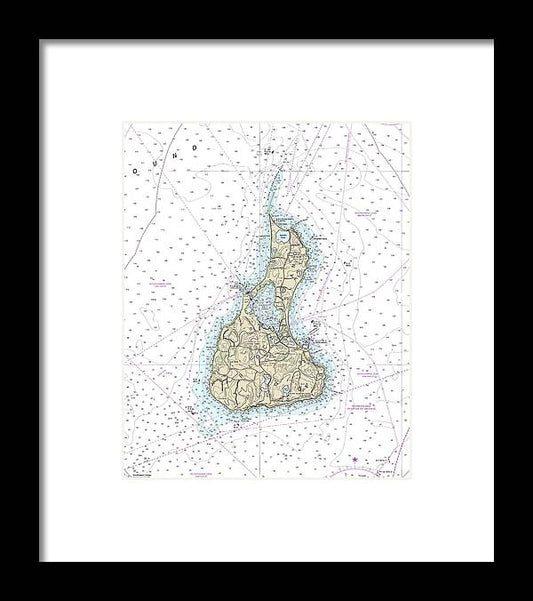 A beuatiful Framed Print of the Block Island Rhode Island Nautical Chart by SeaKoast