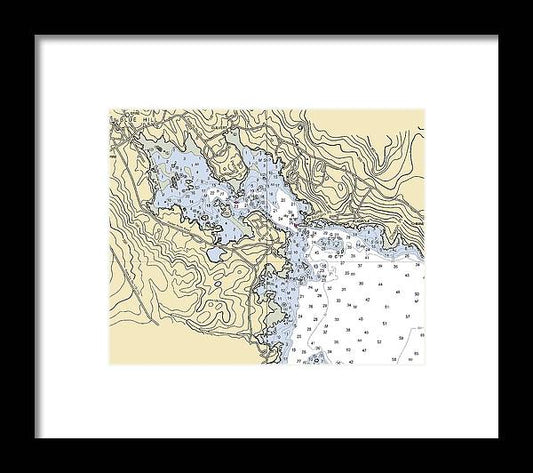 A beuatiful Framed Print of the Blue Hill Harbor-Maine Nautical Chart by SeaKoast