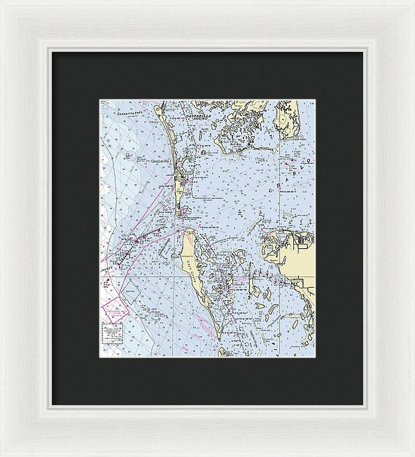 Boca Grande Florida Nautical Chart - Framed Print